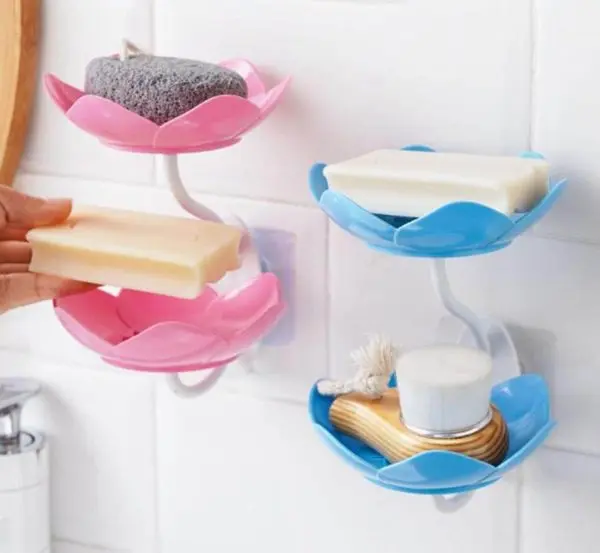 Lotus Flower Wall-mounted Soap Holder – Self-draining Bathroom & Kitchen Organizer
