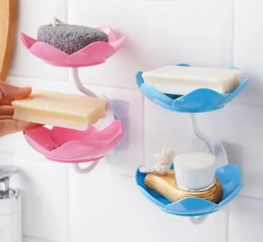Lotus Flower Wall-mounted Soap Holder – Self-draining Bathroom & Kitchen Organizer